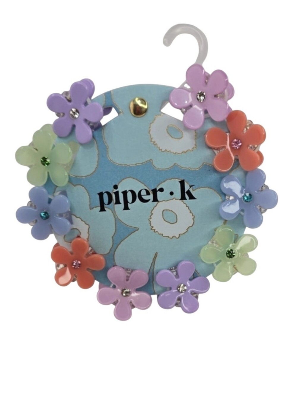 🌸▪️piper k ▪️Multicolor Floral Hair Claw Clips Set Set Of 10